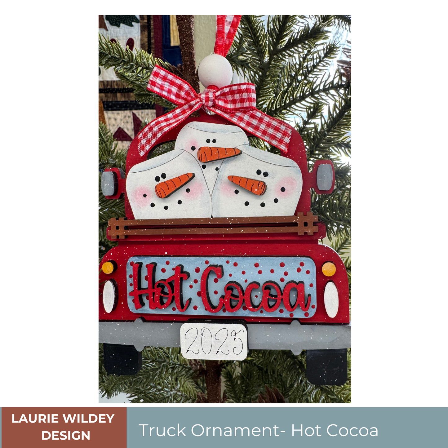 Farmhouse Christmas | Truck Ornament| Hot Cocoa