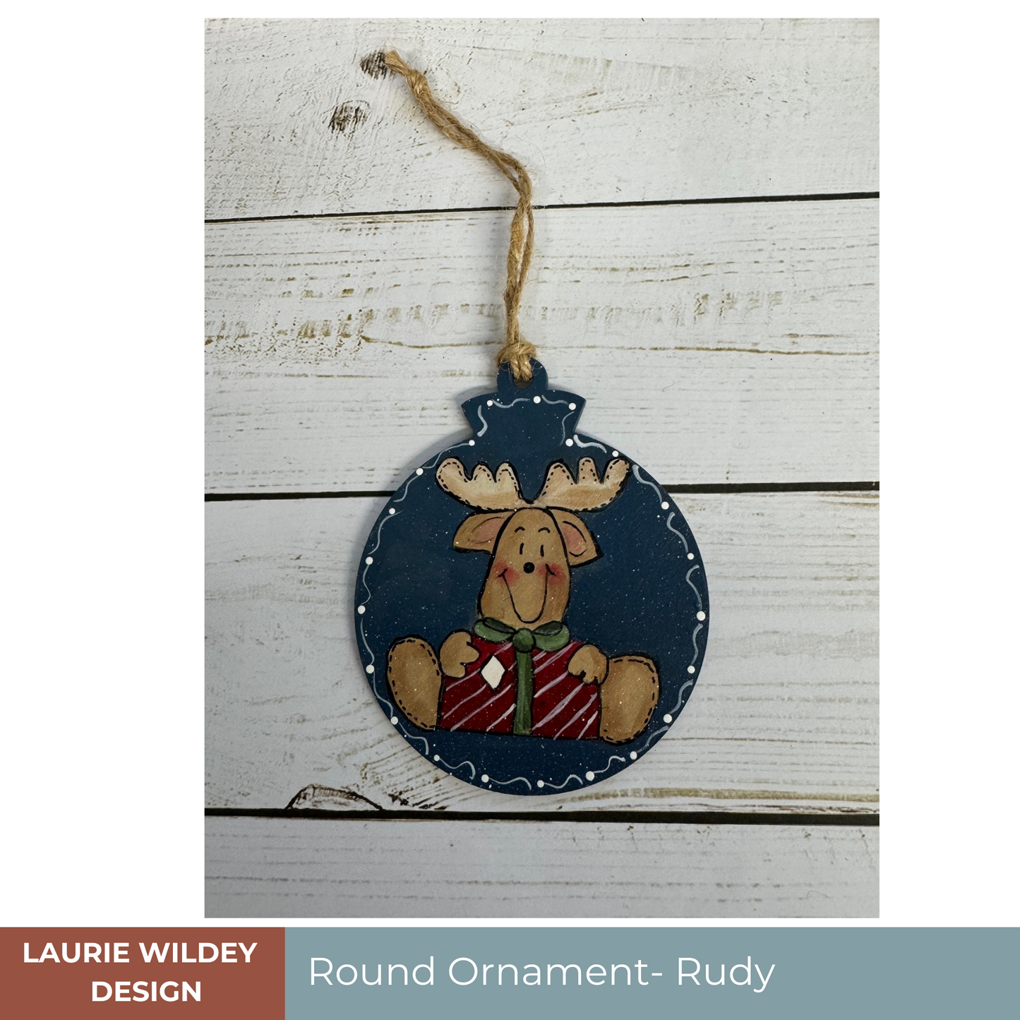 Round Ornament | Rudy Reindeer
