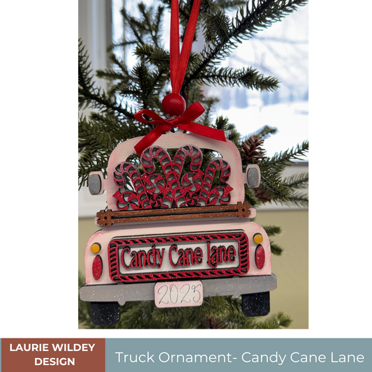 DIY Kit | Truck Ornament| Candy Cane Lane |