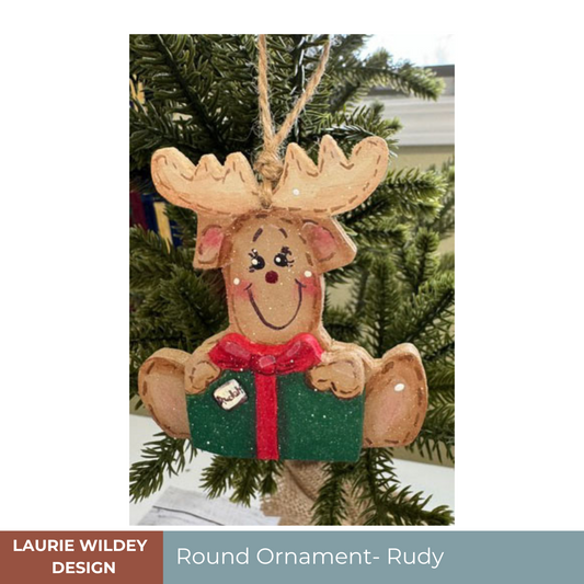 Ornament | Rudy with Gift Ornament