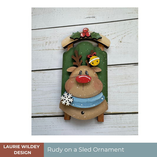 Ornament | Rudy on a Sled