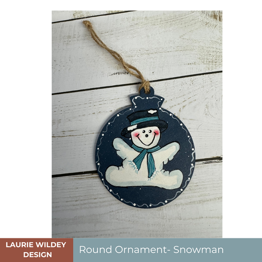 Round Ornament | Snowman